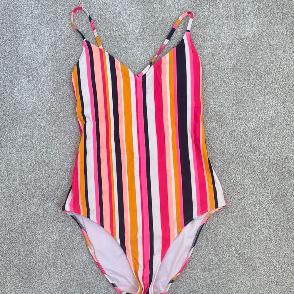 Aerie Multicolor Striped One Piece Swimsuit